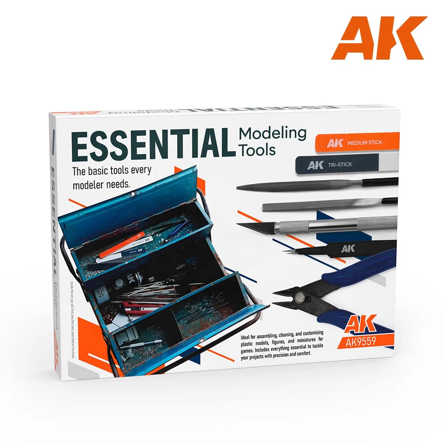 AK Set of basic tools Spanish model Starter set for beginners 11 pieces Ak9559