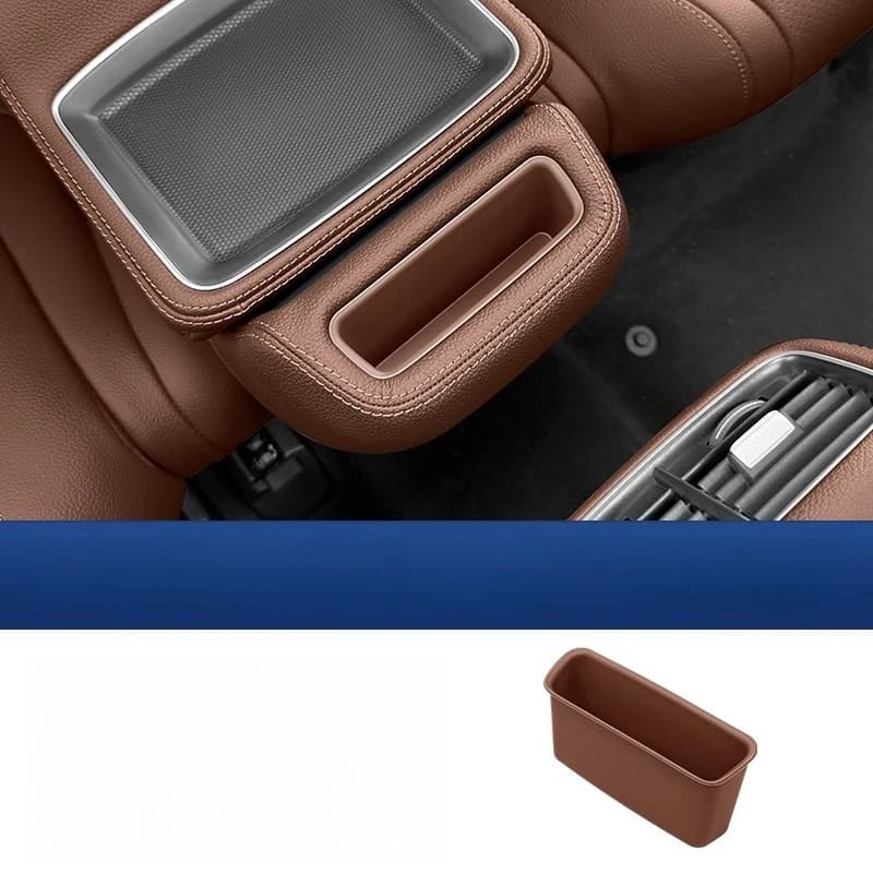 Bidone della spazzatura con bracciolo posteriore in silicone e scatola portaoggetti con bracciolo centrale per interni Mercedes-Benz GLE350/450/GLS450