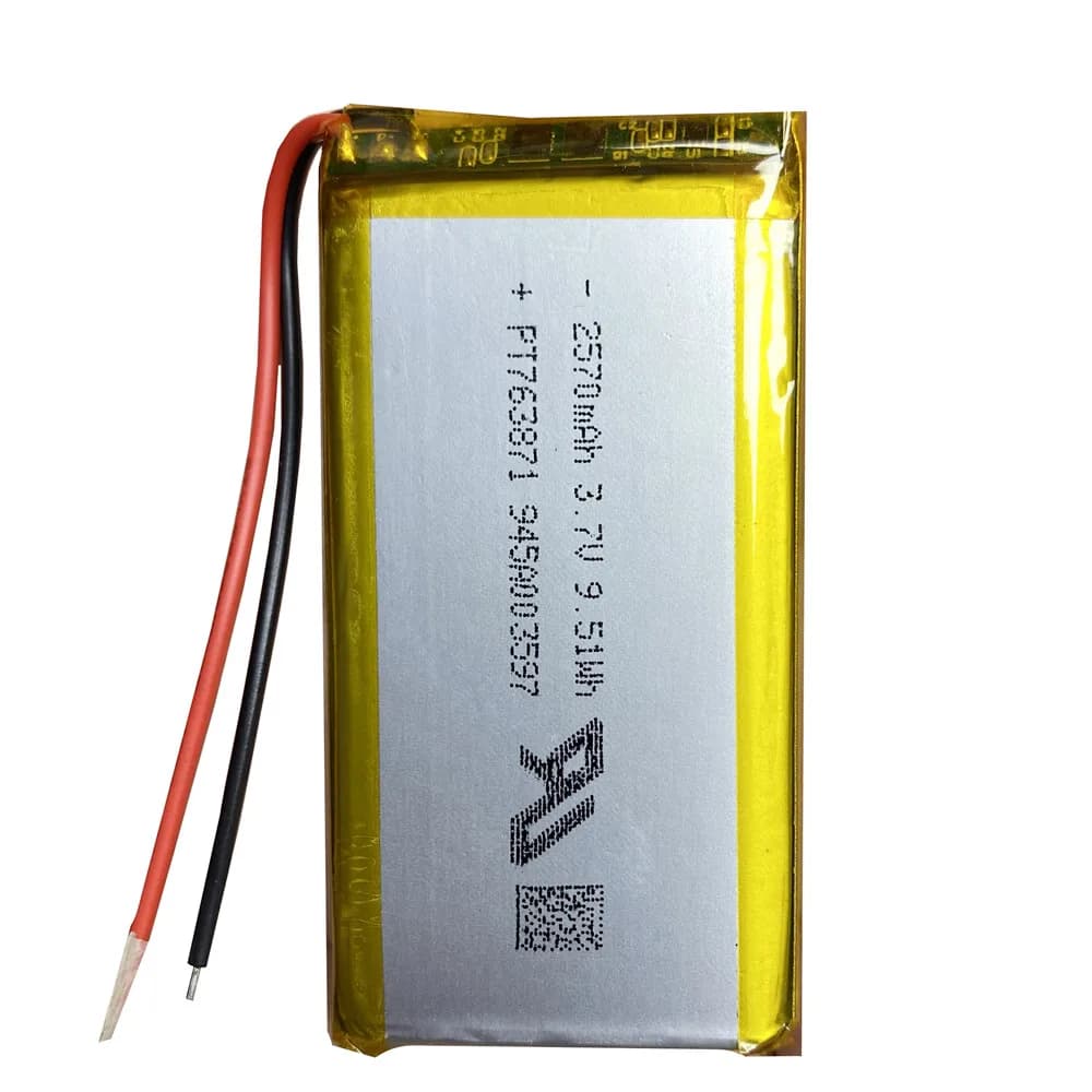 1-10 pezzi PT 763871 804070 754070 804066 Batteria ai polimeri di litio da 3,7 V 2570 mAh per tablet con altoparlante Bluetooth MP3 GPS PSP Power Bank