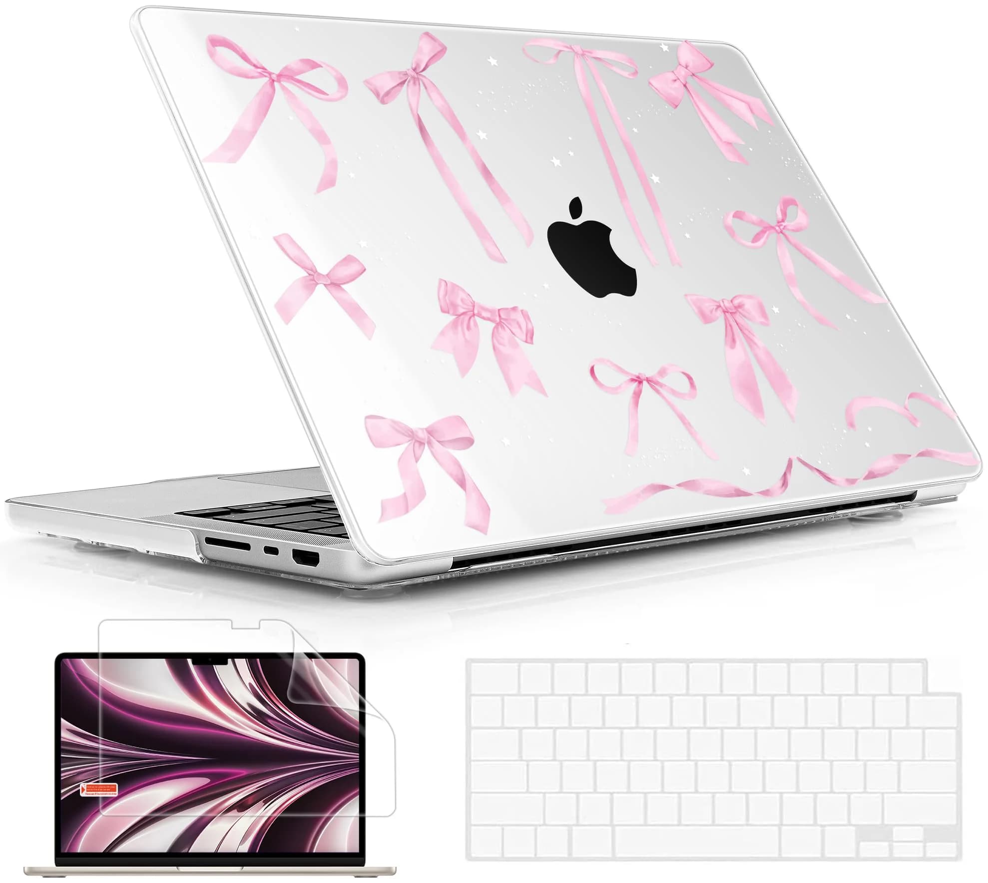 Custodia rigida con fiore di cristallo per MacBook M4 2024 M1 M2 Air 13 A2681 A2337 Air15 A2941 2023 Pro custodia A2779 A2780 Retina 12 pollici A1534