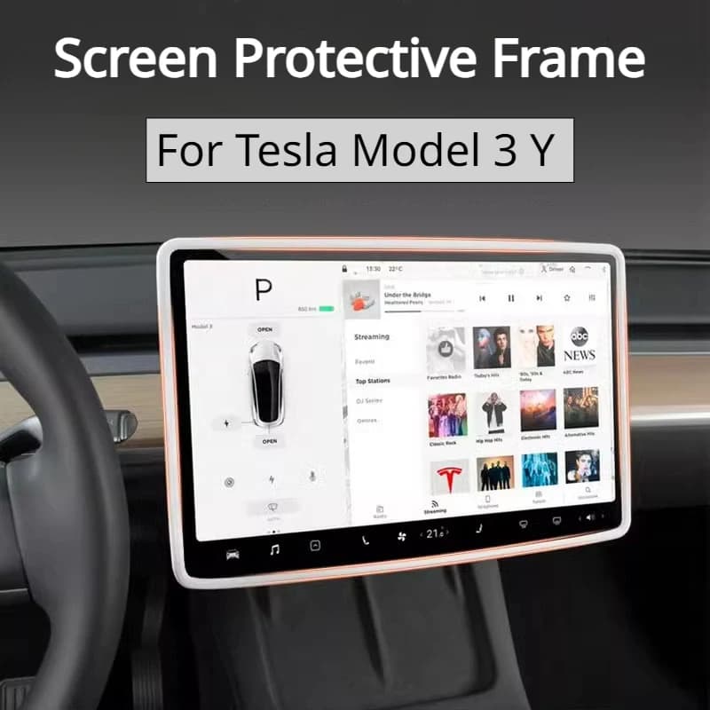 Pellicola salvaschermo per Tesla Model 3 Y copertura protettiva in Silicone controllo centrale accessori per auto di navigazione rosa grigio bianco