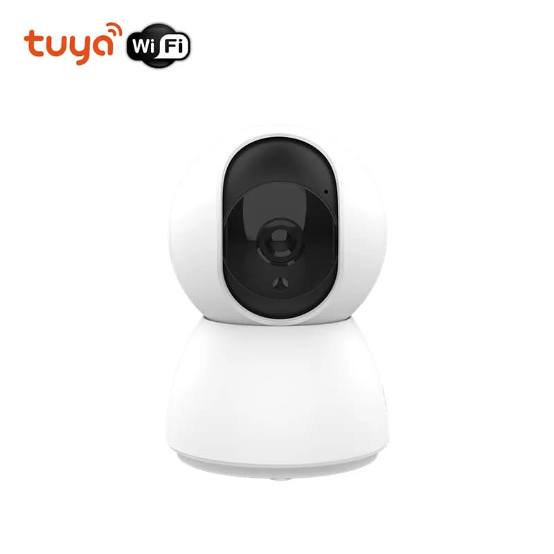 Telecamera inclinabile intelligente Tuya | Telecamera per animali domestici, baby monitor, rilevamento del movimento, audio bidirezionale, visione notturna, allarme app, archiviazione SD e cloud