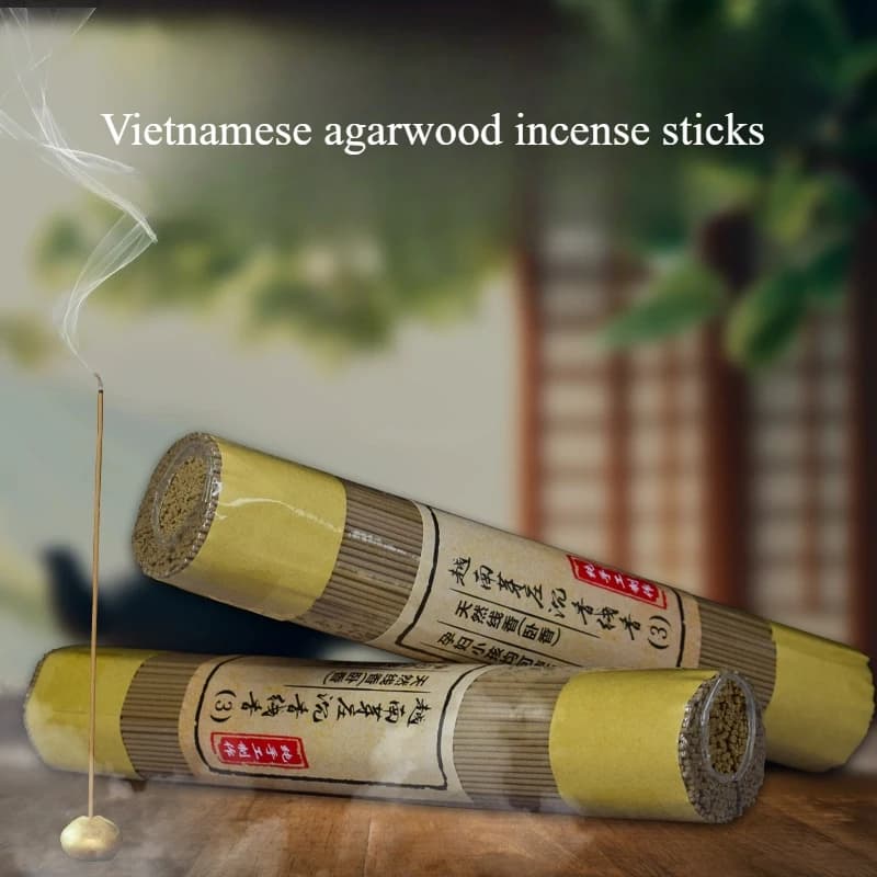 Bastoncini d'Incenso Naturale Vietnamita in Legno di Agar con Buddha, Rinfrescanti, Stimolanti, Calmanti per Casa, Interni e Ufficio