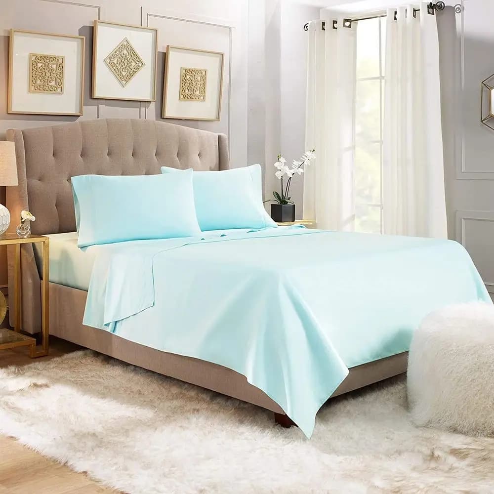 Set di lenzuola Queen Size da 600 fili, per letto regolabile, in tessuto satinato, fresco, traspirante e morbido, set da 5 pezzi: 2 lenzuola con angoli fino a 14 pollici.