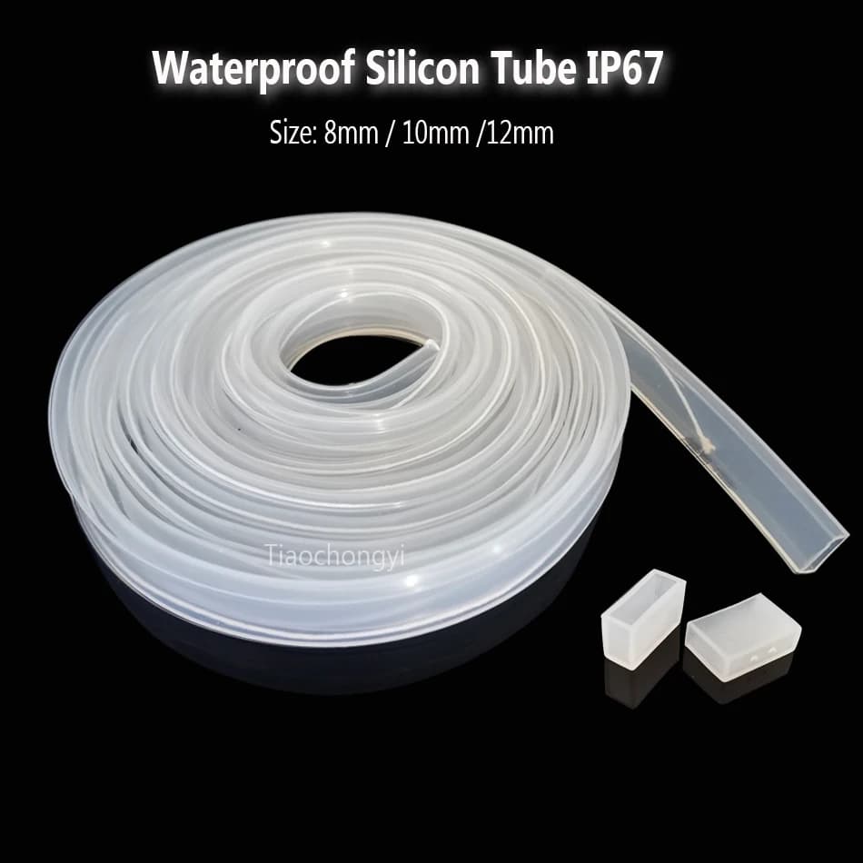 Tubo in silicone trasparente da 8mm 10mm 12mm led Tubo impermeabile IP67 per 5050 3528 5630 6803 SK6812 WS2811 WS2812B Luce di striscia principale