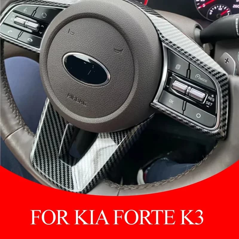 2 pieces for Kia Forte K3 2019 2020 2021 ABS steering wheel buttons cover protection panel Trim sticker car accessories