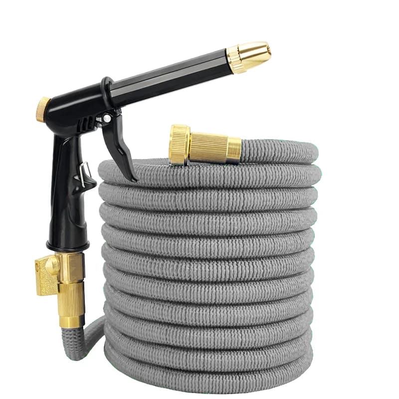 Tubo da Giardino Estensibile 25FT-125FT, 3/4 Pollici, Tubo Magico ad Alta Pressione con Pistola ad Acqua per Irrigazione e Pulizia