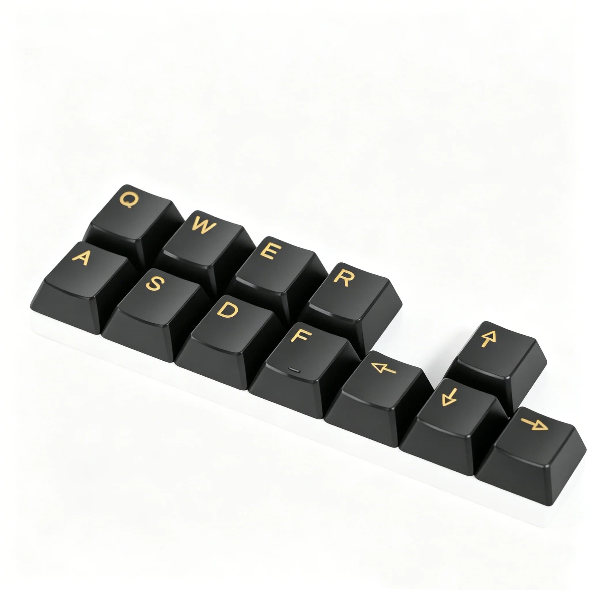 Keycaps in Alluminio Fai-da-Te, Tasti Personalizzati in Metallo per Tastiera Cherry, Keycaps Neri WASD e Direzionali per Tastiera Meccanica, Accessori per Giochi