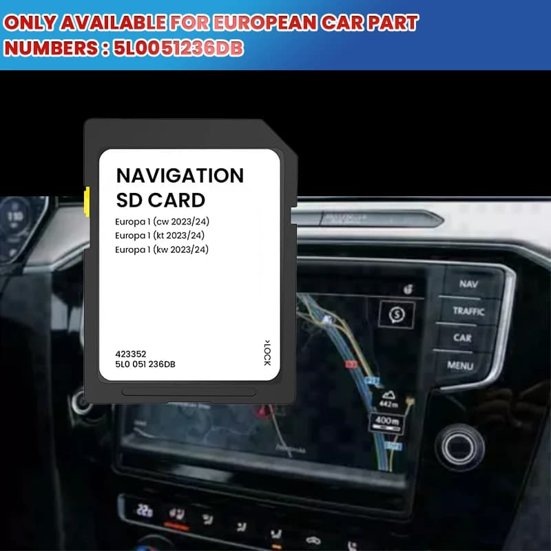 2024 Nuova versione della scheda SD GPS per Skoda Amundsen GEN2 MIB 2 Scheda SD di navigazione europea completa Scheda mappa satellitare da 32 GB