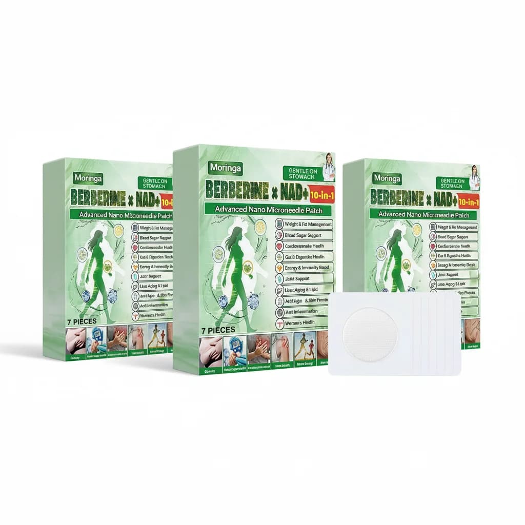10-in-1 weight control case with natural ingredients, micro needles adhesive for body care, length ≤0.3 mm, 1/2/3 boxes