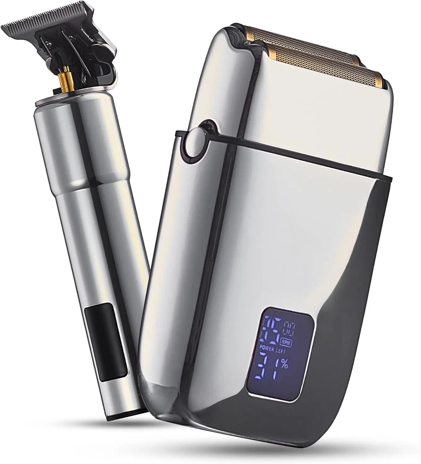 Electric haircut and wireless beard with lamina shaver, rechargeable, 4 protectors, protective case – Men's grooming kit