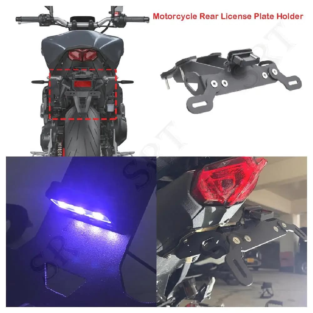Per Yamaha MT 09 MT09 SP ABS MT-09 FZ-09 Accessori Moto Illuminazione A LED Staffa Della Lampada Portatarga Posteriore 2021-2024