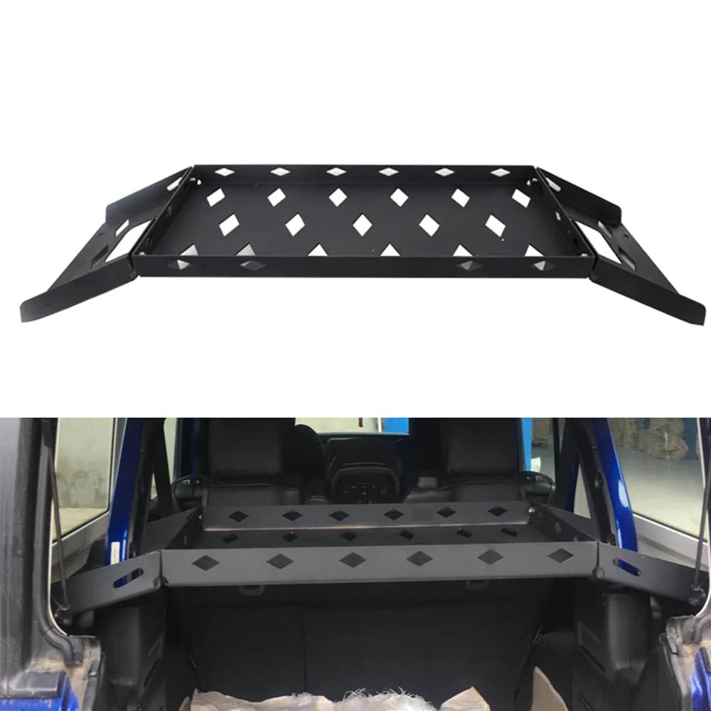 Organizzatore di stoccaggio del carico dello scaffale del bagagliaio posteriore per Jeep Wrangler JK JL portabagagli portapacchi accessori interni per auto