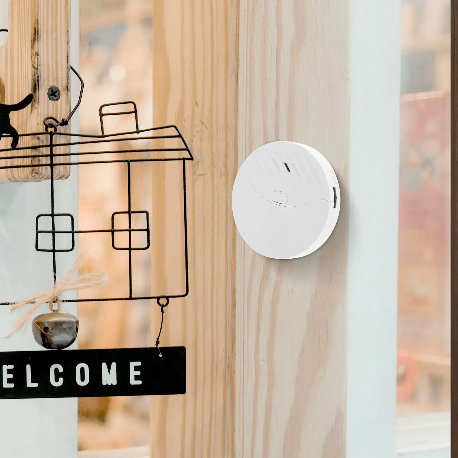 Allarme Rilevatore di Vibrazioni per Porte e Finestre 130dB, Sensore di Sicurezza Domestica Elegante per Porte e Finestre