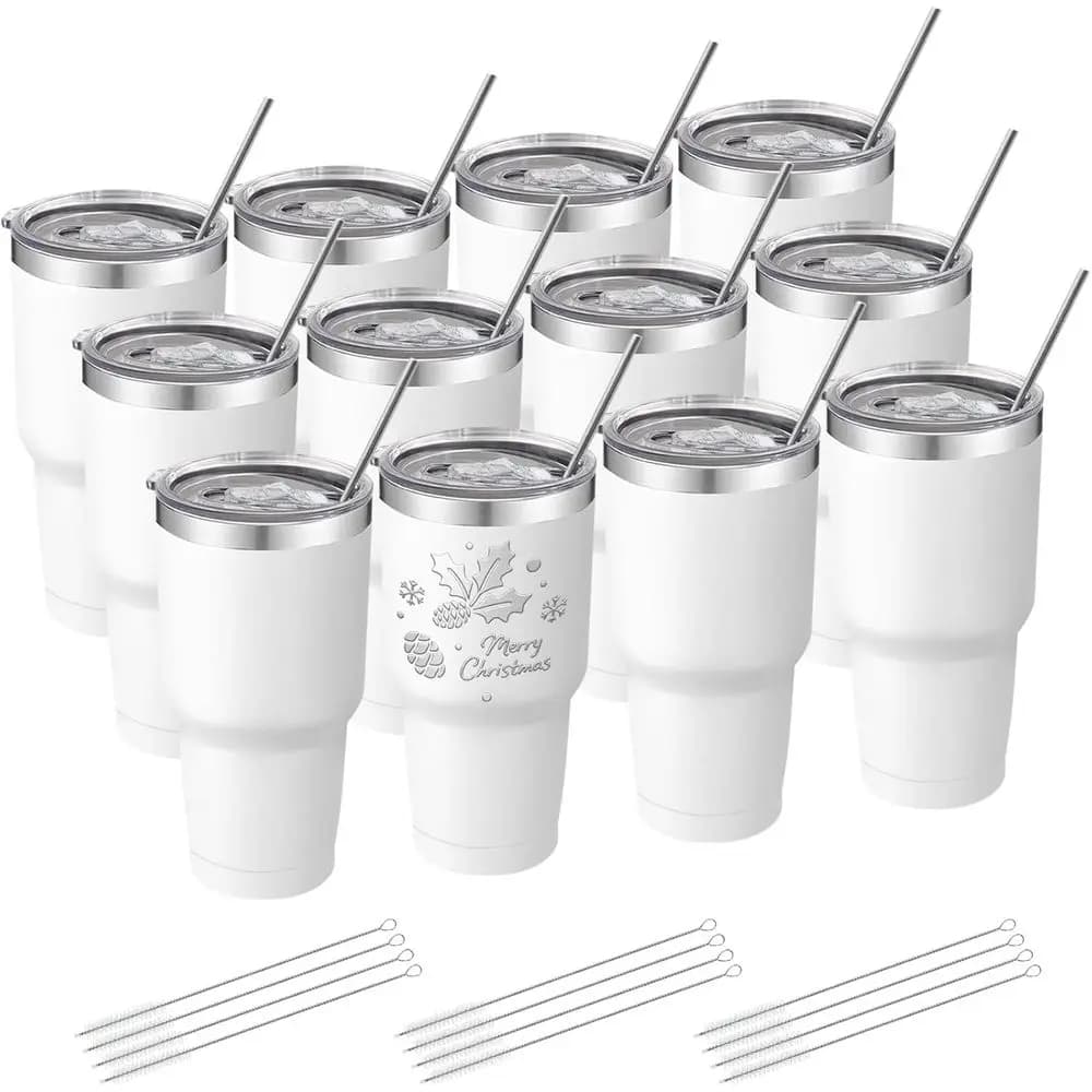 Borraccia Termica da Viaggio in Acciaio Inossidabile da 30oz con Doppia Parete Isolante e Coperchio, Incisione Laser Personalizzabile, Regalo Fai-da-te