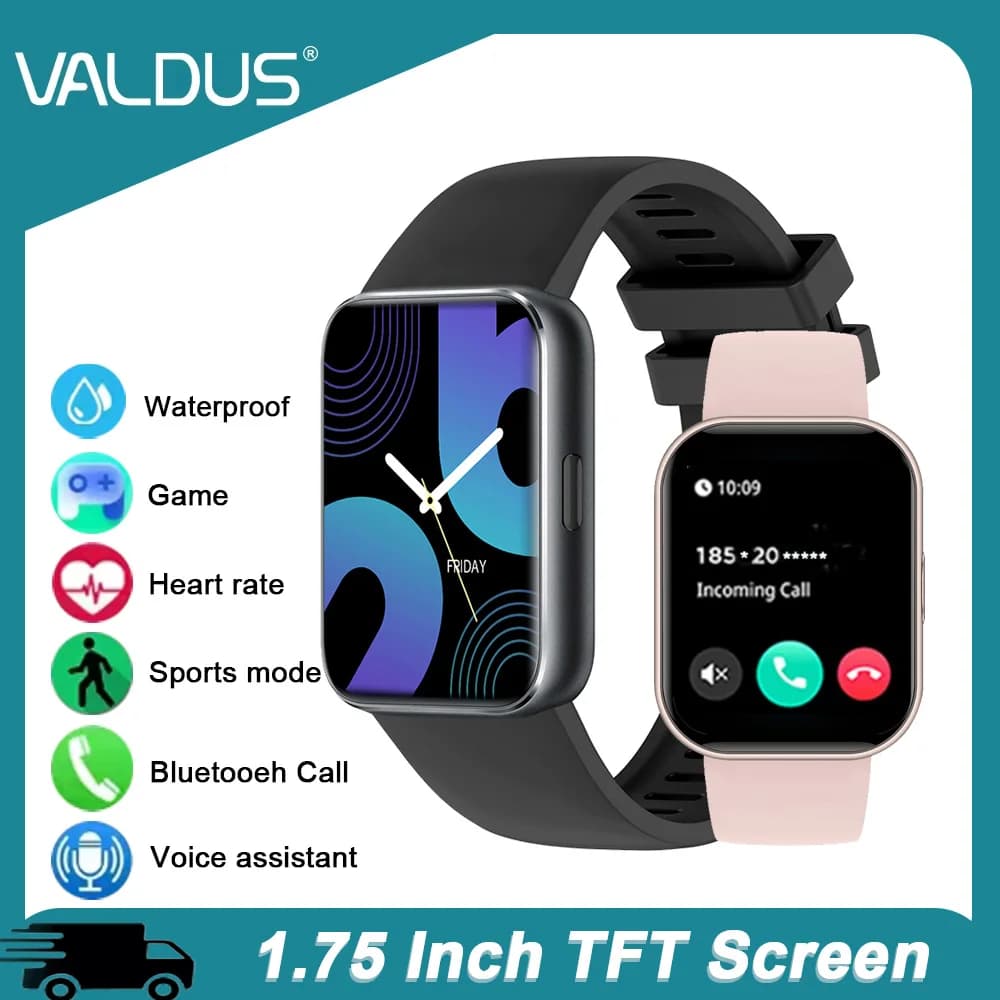 VALDUS 2025 Nuovo Smartwatch Uomo Donna AI Assistente vocale Sveglia Chiamata Bluetooth Compatibile con Android IOS VS13 Smart Watch
