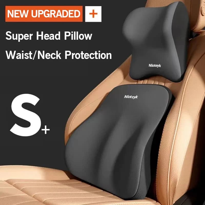 Nuovo poggiatesta per auto aggiornato Supporto lombare Cuscino in memory foam Cuscino super per la testa Cuscino confortevole Schienale per auto Accessori