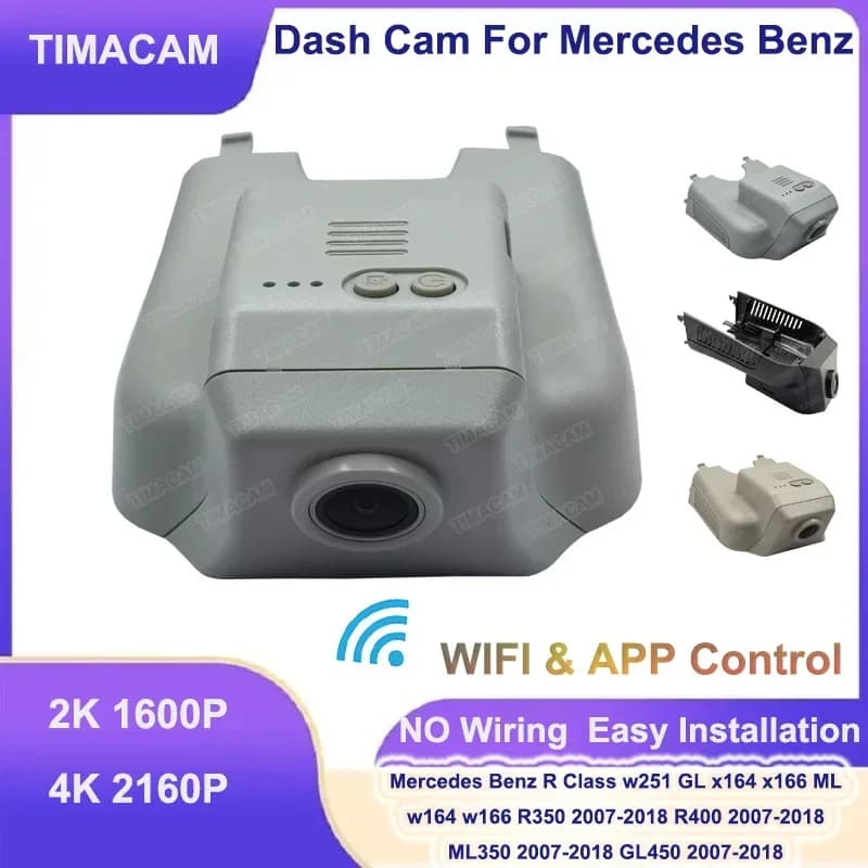 TIMACAM 2K 4K Wifi Car Dvr Dash Cam for Mercedes Benz Class R w251 R400 R350 GL x166 x164 ML w166 w164 GL450 ML350 2008 - 2018