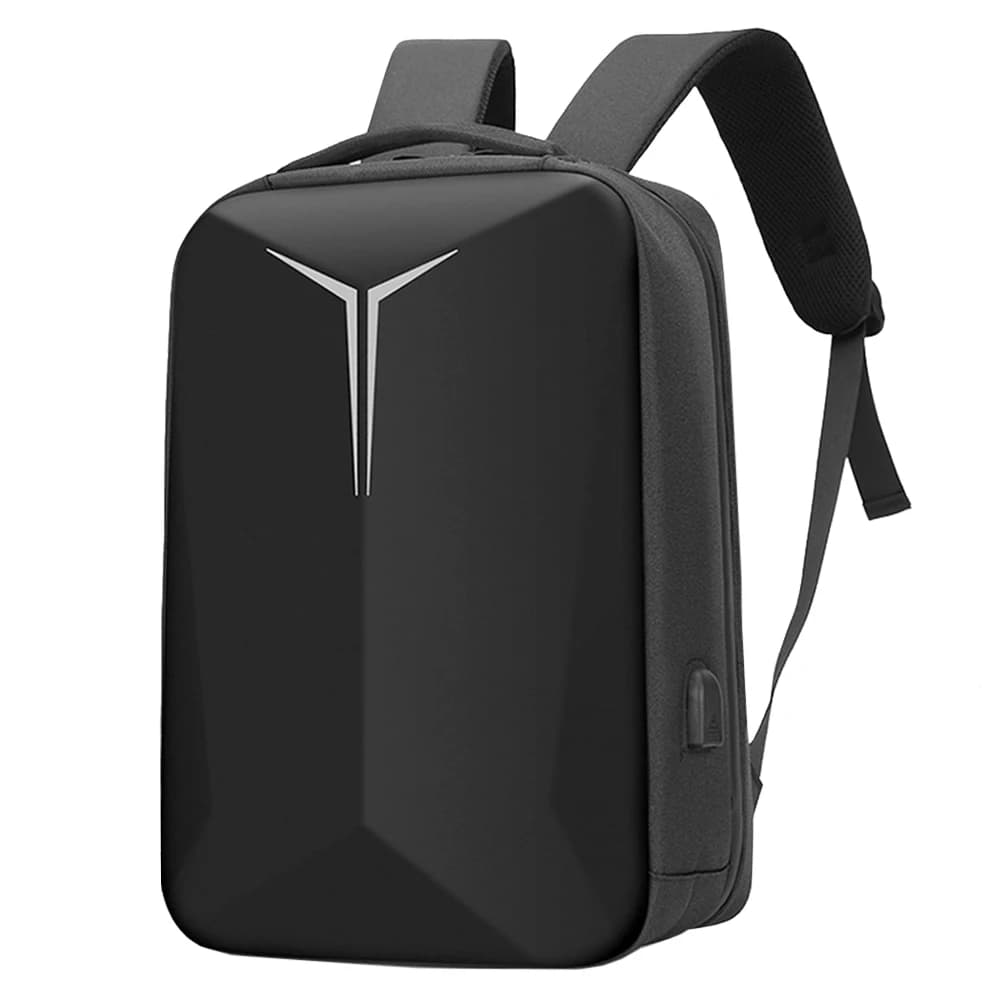 Zaino per laptop da 15,6 pollici Zaino rigido Borsa da lavoro traspirante impermeabile con borse porta USB esterna con striscia riflettente