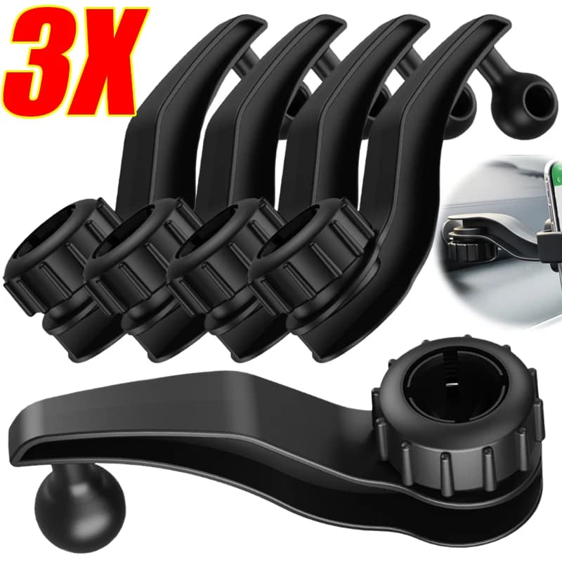 Supporto per tablet Supporto per staffa per testa da 17 mm Asta di prolunga Adattatore per angolo morto Staffa per prolunga per presa d'aria per auto Staffa per telefono 1/2/3 pezzi