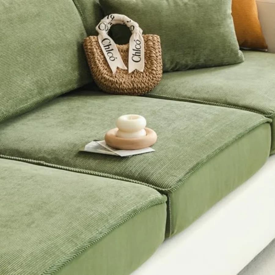 Sofa Slipcovers Stretch Couch Cushion Cover 1pc Corduroy Furniture Protector with Elastic Suitable for Armchair, Loveseat, 3and