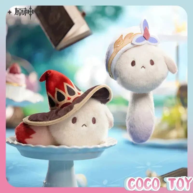 Official Authentic miHoYo Genshin Impact Tea Party Companion Dodoco Plush Keychain Blind Box Klee Peripheral Collectible Gift