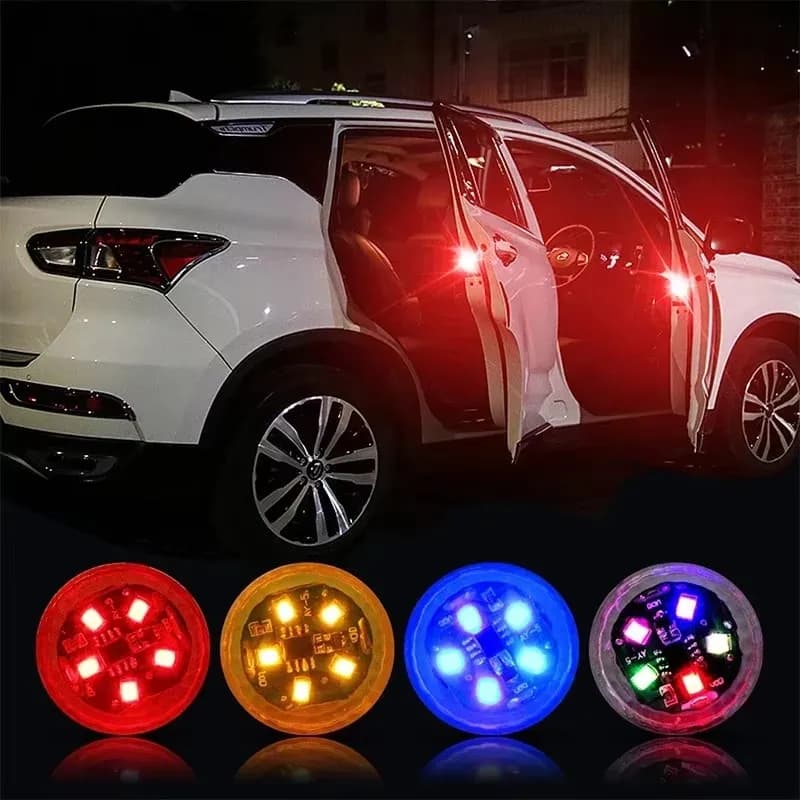 1-4pcs Universale per apertura porta auto Avvertimento di sicurezza Luci anti-collisione Sensore magnetico Stroboscopico Lampeggiante Luci di allarme Lampada di parcheggio