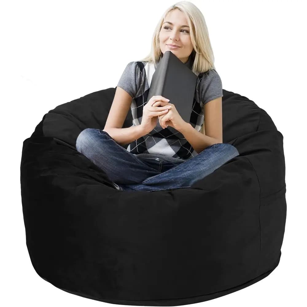 Poltrona Sacco Imbottita in Memory Foam, con Rivestimento Rimovibile, Adatta per Adulti e Adolescenti, Ideale per Soggiorno, Camera da Letto, Sala Giochi