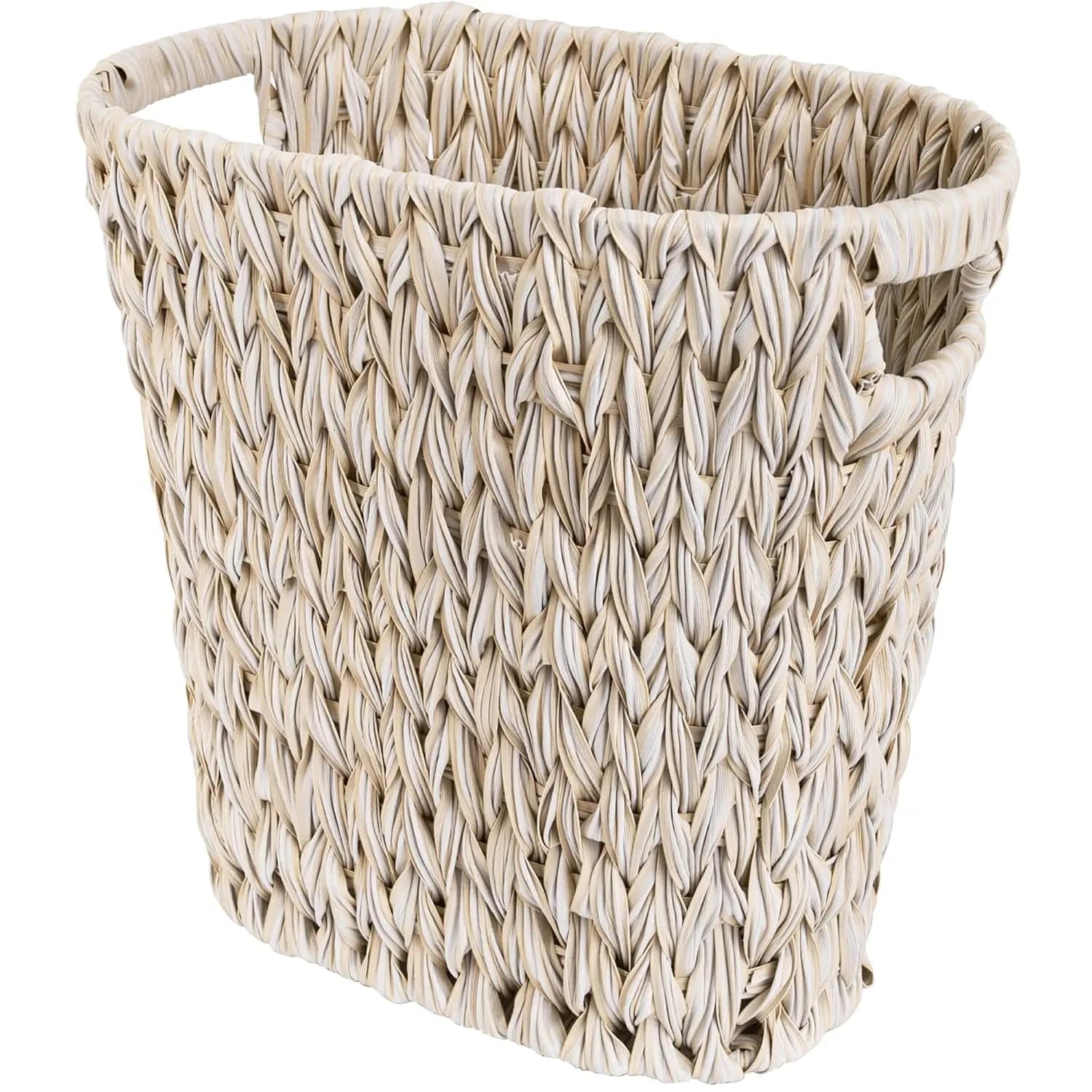 Cestino in vimini, Cestino per rifiuti impermeabile per bagno, Cestino in vimini per bagno, Cestino decorativo in stile Boho per camera da letto