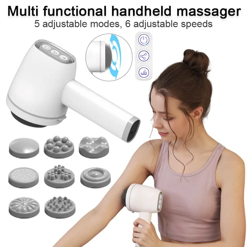 New multifunctional body massager rechargeable via portable USB for shoulders and neck, portable high-frequency vibratory band gun