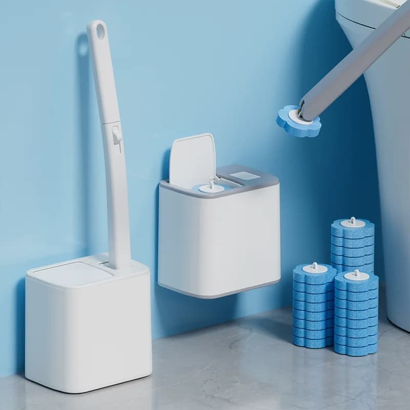 Toilet Brush Disposable Replacement Head Cleaning Kit Toilet Bowl Brush Long Handle Home Wc Accessories Tool JJ3085