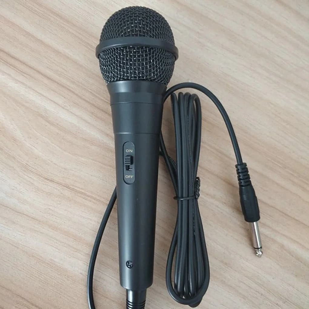 Handheld Microphone Wired Stage Mic-Speaker Portable Home Karaoke Singing Player Machine