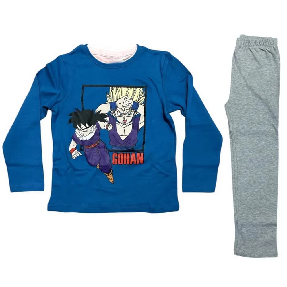 Pigiama Estivo 2026 Dragon Ball Z Gohan per Bambini, Set T-shirt a Maniche Lunghe e Pantaloni ad Asciugatura Rapida, Morbido e Traspirante