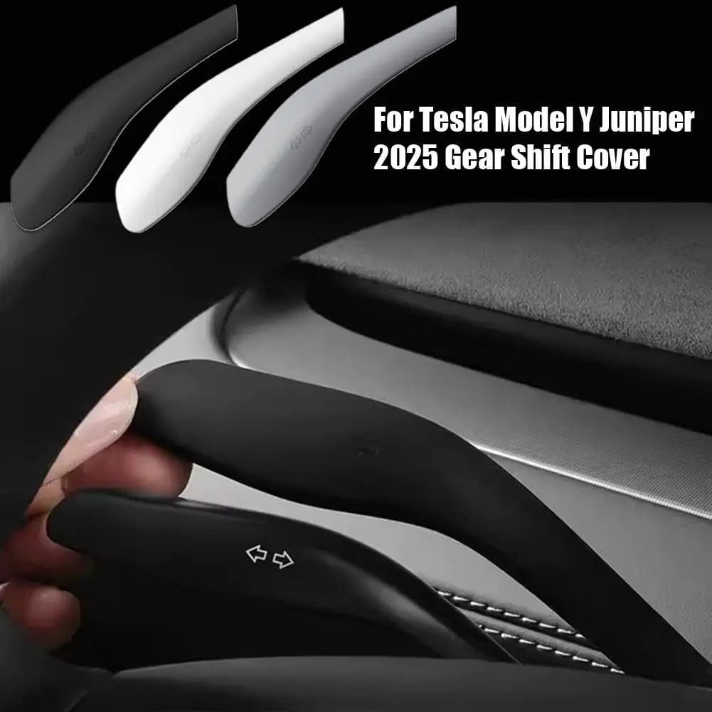 Per Tesla Model Y Juniper 2025 Copertura del cambio Leva dello sterzo Maniglia di protezione Shifter Borsette Copertura del pomello del cambio Accessori auto