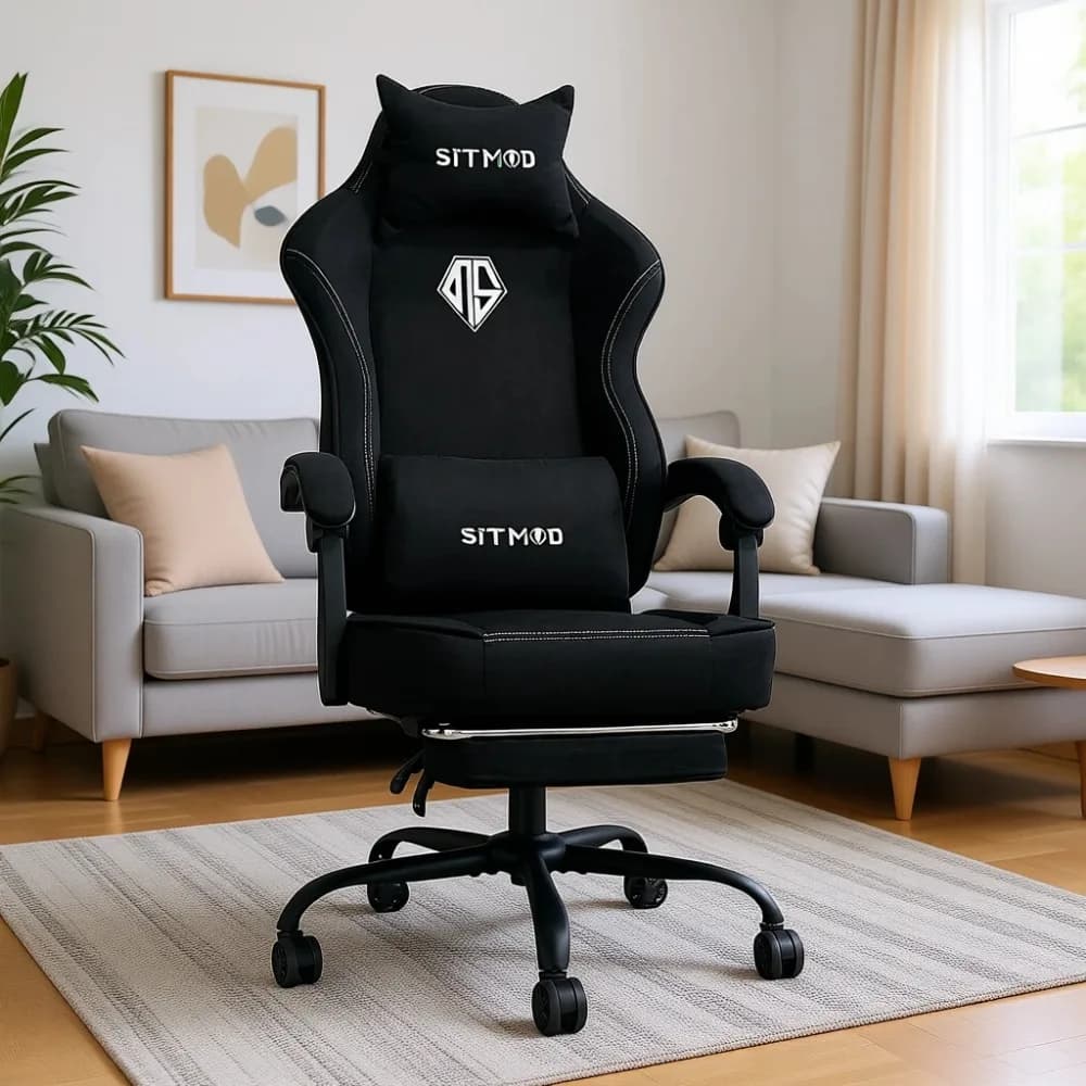 Ergonomic Gaming Chair with Footrest and Pocket Spring Cushion: Supportive and Comfortable for Big and Tall Users
