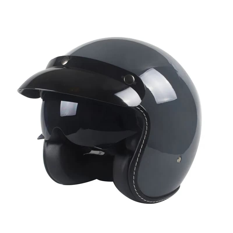 Helmet motorcycle ECE face open dark lens with visor sunshades man summer scooter bike helmet