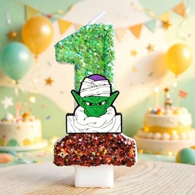 Dragon Ball Z Character Birthday Cake Candles Non-Toxic Wax Stick Goku Vegeta Piccolo for Boy Girl Anime Party Supplies
