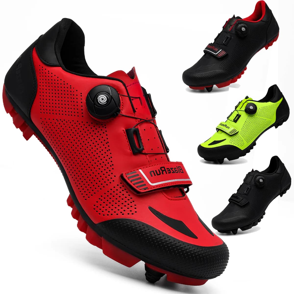 Scarpe da ciclismo Scarpe da ginnastica da bici Tacchetti Scarpe da mountain bike da uomo antiscivolo Scarpe da bicicletta Scarpe da velocità