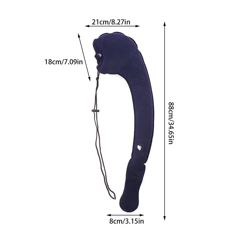 PVC Pillow Inflatable Air Portable Headrest Chin Support Cushions For Travel Rest Side Sleeping Neck Nap Pillow
