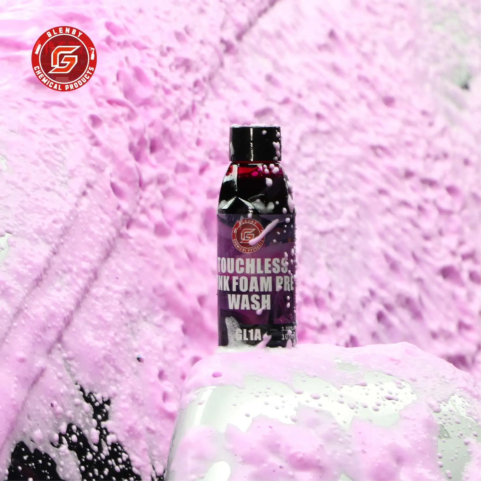 1 kit GL1A High Concentrate Magic Pink Snow Foam Car Wash Shampoo and GL4A Ceramic Car Shampoo Adds Hydrophobic Protection
