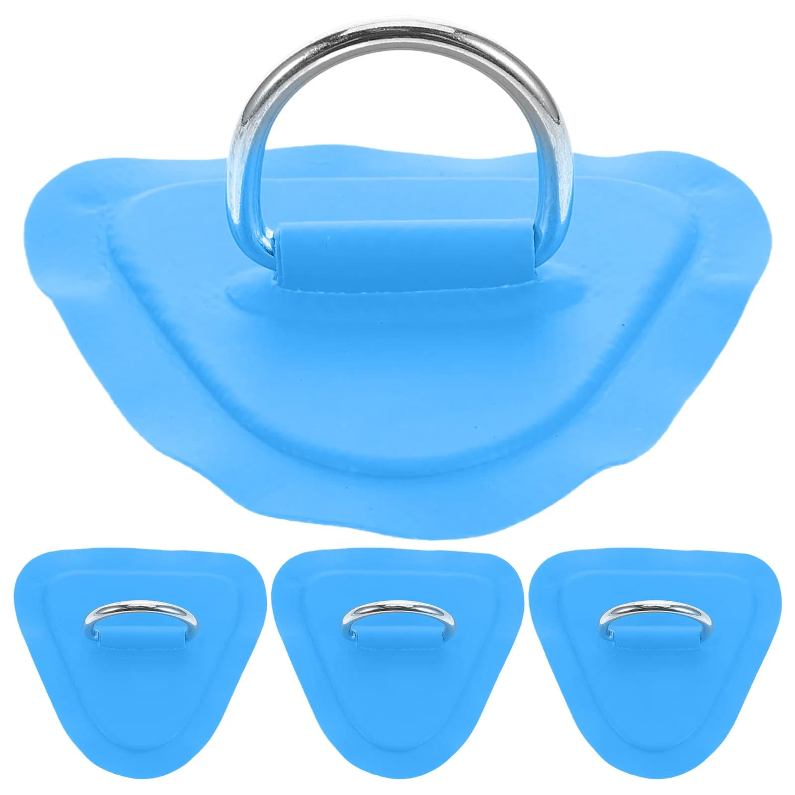 4 Pezzi Fibbie a D in Acciaio Inossidabile e PVC per Ancoraggio Kayak, Canoa, Paddle Board - Accessorio Compatto per Fissaggio Corda
