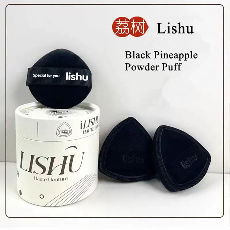 LISHU 3PCS Nero Soffio Cosmetico Liscio E Rimbalzante Polvere Morbida Correttore Trucco Frullatore Applicatore Spugna Bagnato Asciutto Doppio Uso