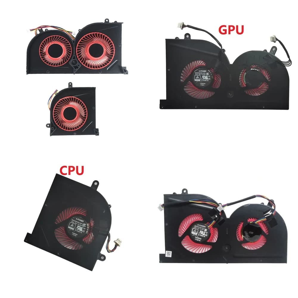 Ventola di Ricambio per Sistema di Raffreddamento Laptop MSI GS63 GS63VR GS73 6RF 7RF BS5005HS-U3I U3J, Ventola ad Alta Dissipazione del Calore