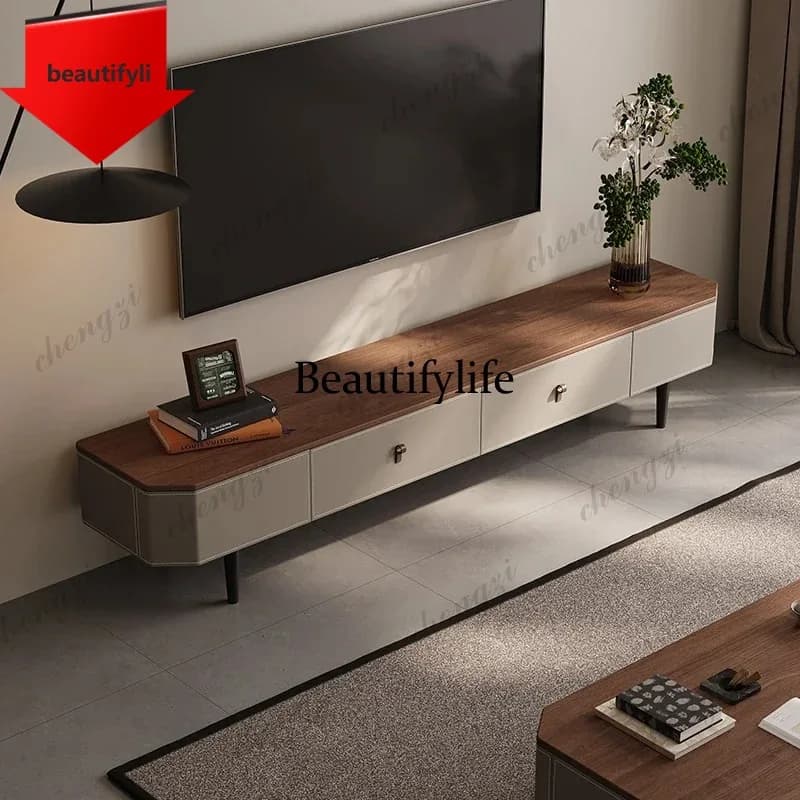 03 Italian Minimalist TV Cabinet Retro Nordic Living Room Designer Hallway Tv Table Salon Monitor Console Trendy Muebles Furnit
