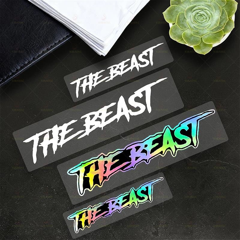 2 Size Combined Pack THE BEAST Wall decal motorcycle waterproof for motorcycle helmets Fuel tanks Body bicycle Universal Decalcomanie vinyl