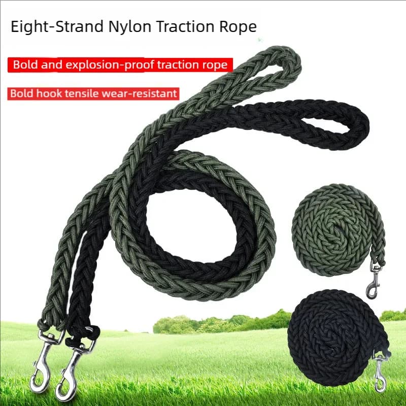 Dog leash for effective training and comfortable walking, strong and durable braid, suitable for large dogs, dog training leash dog leash waterproof leash dog harness dog harness and leash set