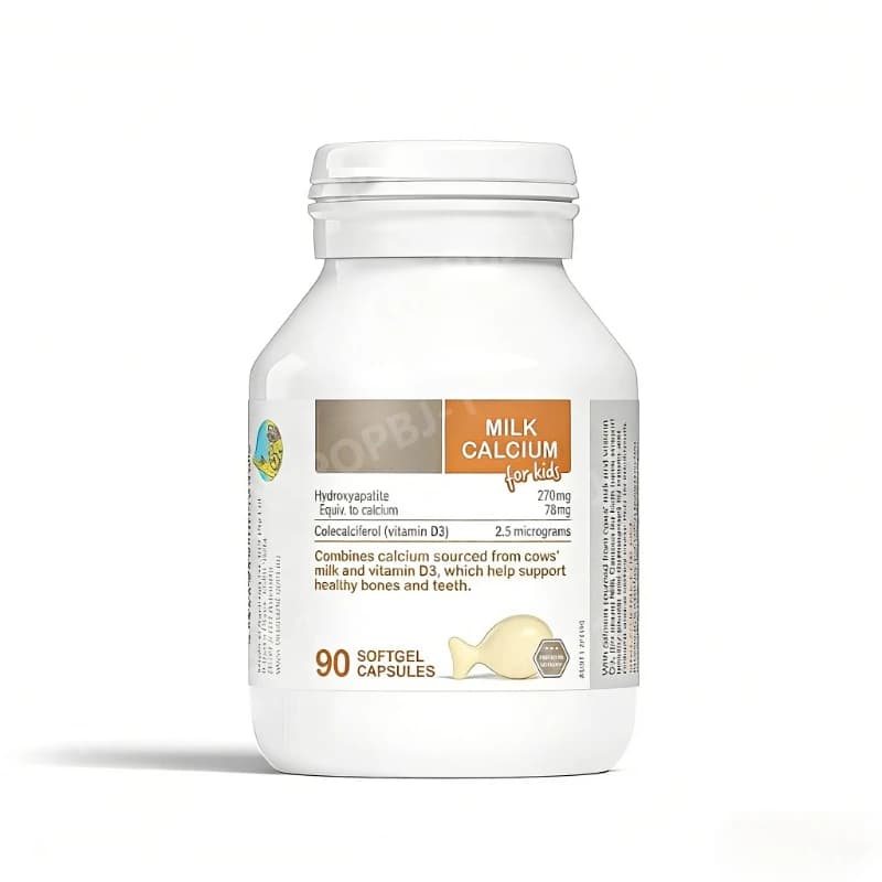 Soft capsules of Calcium and Vitamin D3 for Children, Nutritional supplement for Ossa and Denti, 90 Capsules