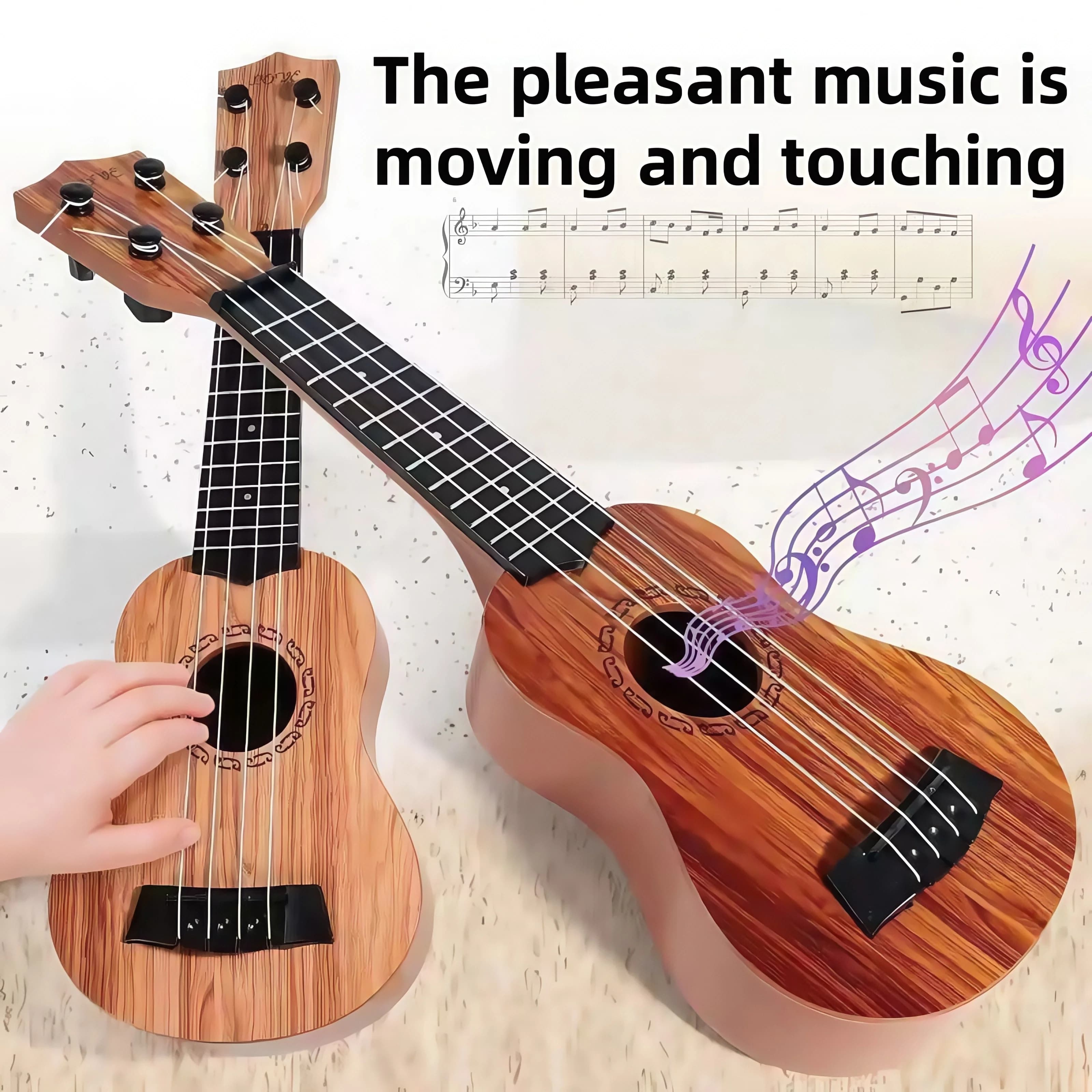 Giocattoli musicali per chitarra da 35 cm per bambini, giocattoli per principianti, giocattoli per ukulele, puzzle, giocattoli musicali educativi che stimolano il talento musicale dei bambini