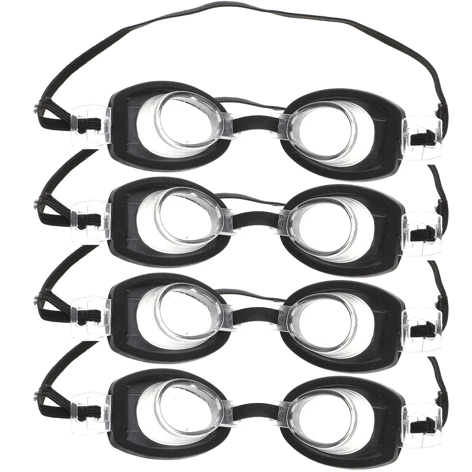 4 small and elegant swim glasses, waterproof, for eye protection, ideal for summer exits and fanciful game
