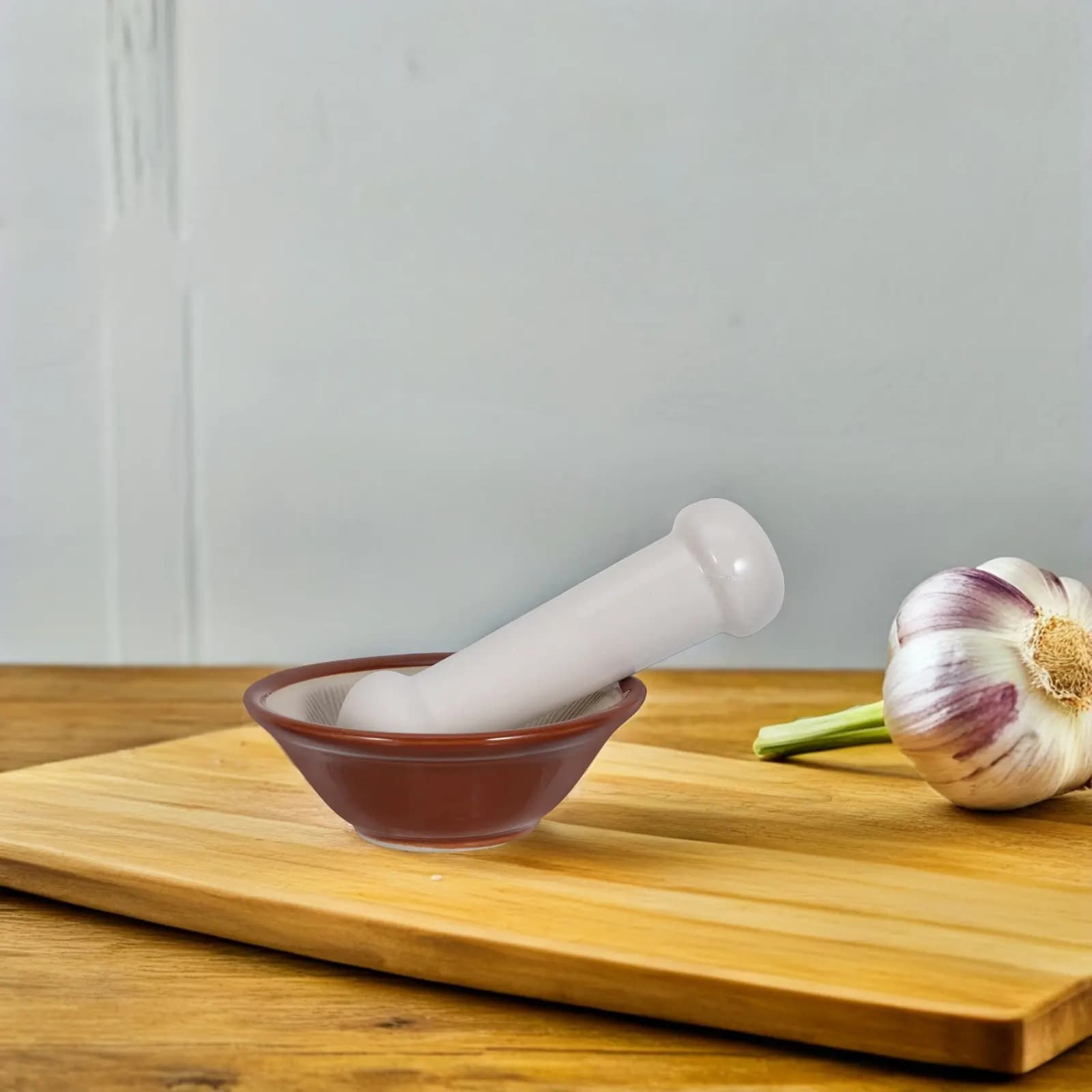 Ceramic Grinding Bowl and Pestle Set Japanese Suribachi Bowl Stable Base Garlic Spice Crusher Kitchen Grinder Tool